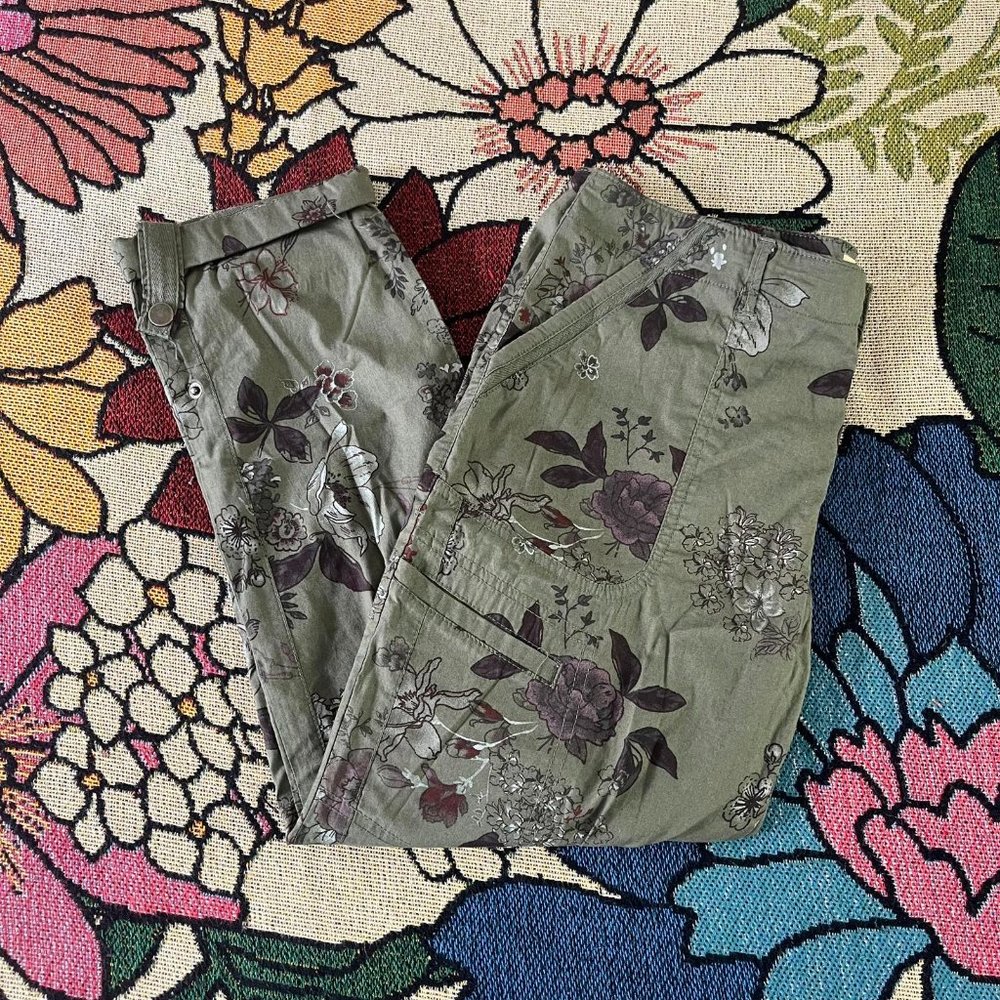 Floral Army Cargo Pants